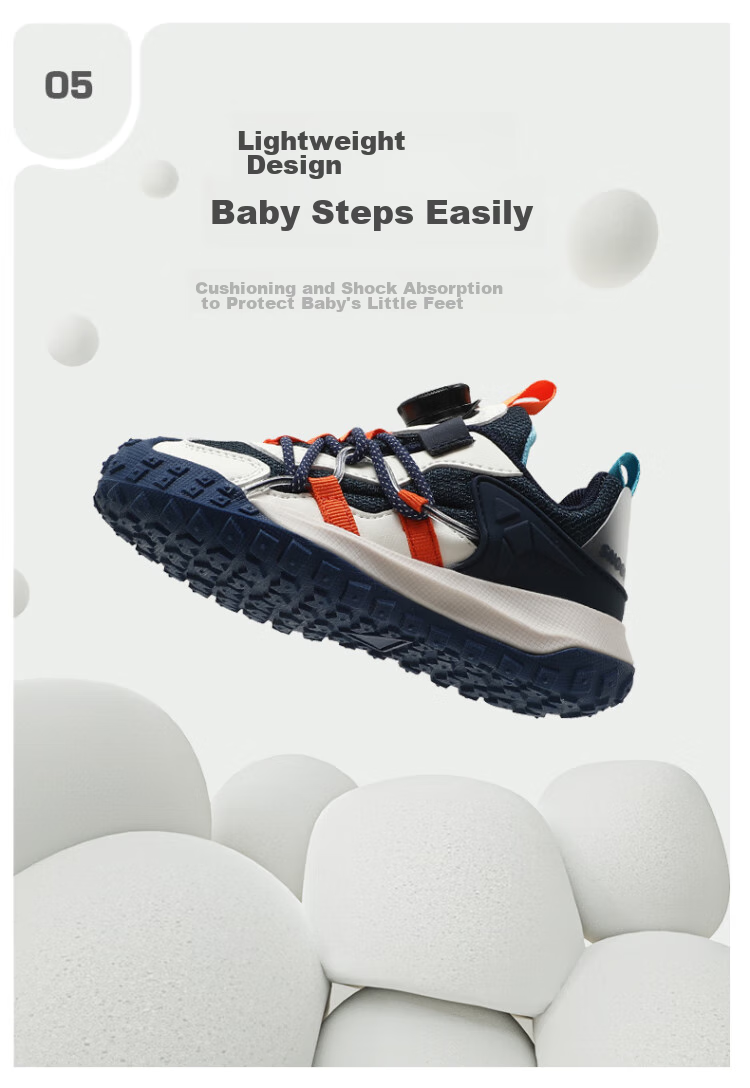 SNOOPY Boys' Sneakers, Rotating Button Shoes, Children's Wear-Resistant Dad Shoes, 2849 White-Gray Size 28 6