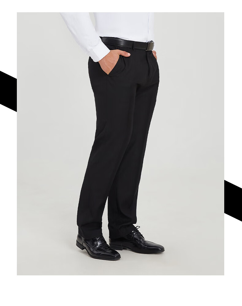Dibinze Large Size Dress Pants for Men, Plus-Size Business Formal Wear, Loose Straight-Leg Black Suit Trousers for Overweight Men, Black, 9XL 13