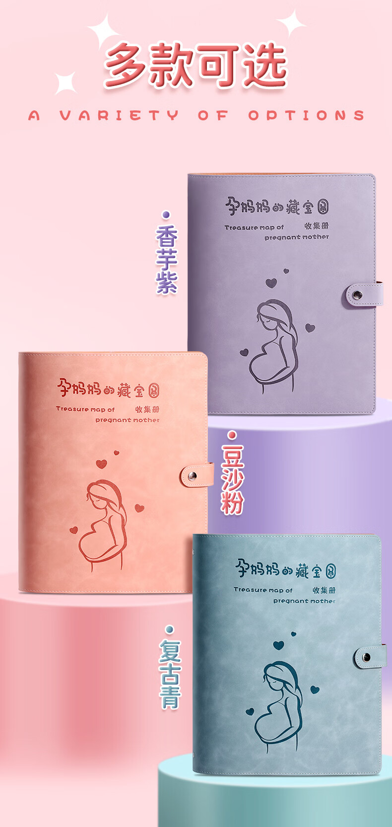 SIMAA Pregnancy Check-Up Organizer A4 A5 Prenatal Report Folder Document Storage Bag Pregnancy Loose-Leaf Record File Portable Ultrasound Examination File Folder Lavender Purple 4