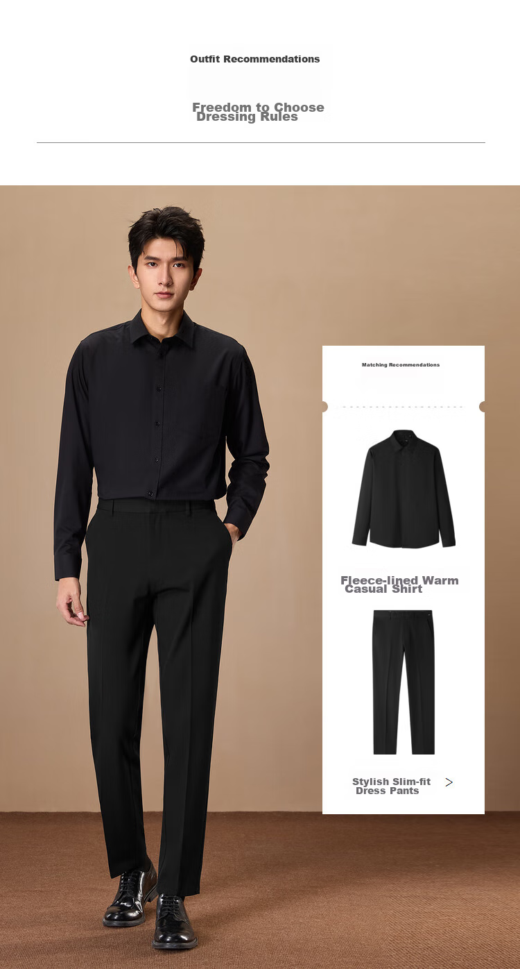 HLA Men's Dress Pants, Light Business Fashion Series, Large Size Slim-Fit Trousers for Me 13