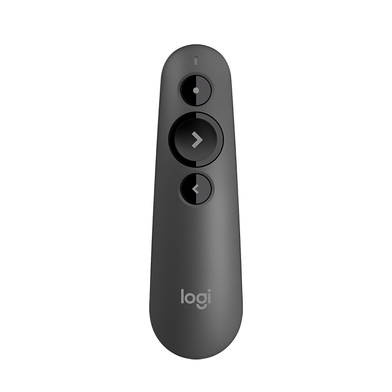 Logitech R500S Wireless Presenter, Laser Pointer, PPT Page-Turning Pen, Wireless Bluetooth Dual Connection, Compatible with Mac And iOS, Black