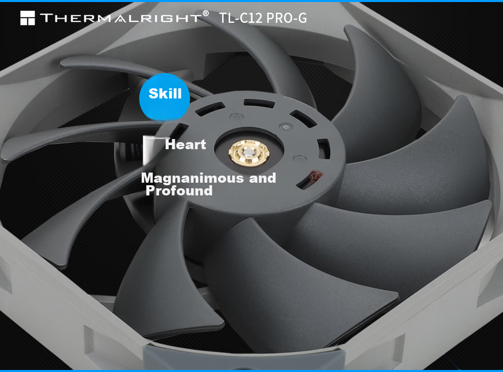 Thermalright TL-C12 PRO-G S-FDB V2 Bearing, 12cm Fan, 1850 RPM PMW, 4pin Speed Control, Copper Sleeve Steel Core, Dual-Sided Secondary Dynamic Balance 2