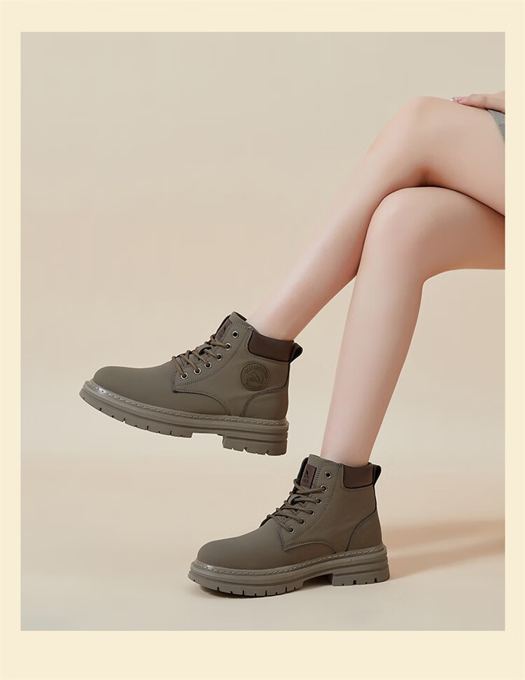 Yierkang Martin Boots Autumn And Winter Men's Retro High-Top Yellow Boots, Durable Outdoor Casual Work Boots Versatile Shoes for Me 16