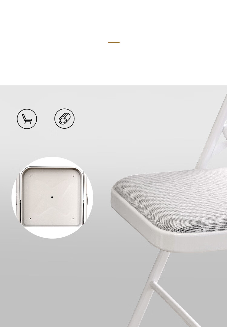 XINGKAI Folding Chair, Office Chair, Conference Chair, Computer Chair with Backrest, Study Chair XK1022 Gray Mesh 8
