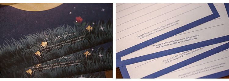 Jiamo Little Prince Envelope And Letter Set, Romantic Love Letter Stationery, Artistic High-End Feel, Birthday Gift for Boyfriend Girlfriend Teacher Classmate, 4 Styles Available, Mother's Day Gift 4
