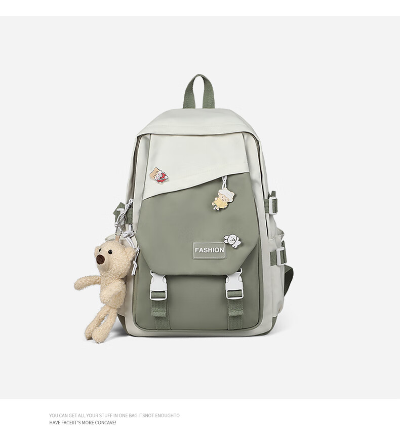 Viney High School Backpack for Middle School Girls, College Students, Primary School Students Grades 4-6 Children Ins Korean Style Backpack 15.6 Inch Laptop Backpack Large Capacity Fashionable Casual Travel Bag High Aesthetic Value Lightweight Stress-Reducing And Load-Reducing Simple Desig 16