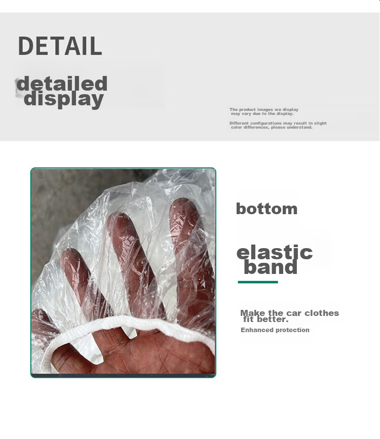 BWNK Disposable Car Cover, Waterproof And Dustproof, Plastic Transparent Car Cover, Thickened M Size [Compact Sedan] 7