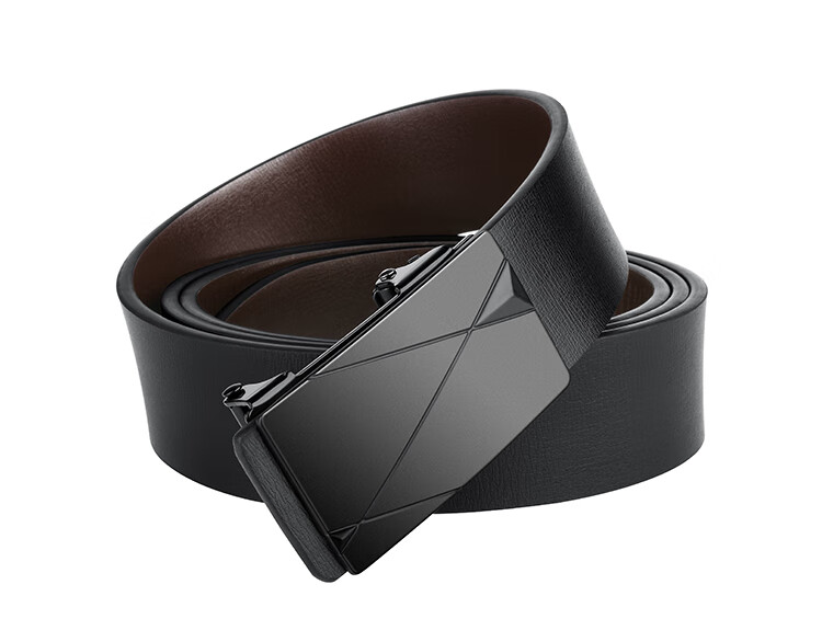 HALFEEL Men's Belt, Toothless Inner Belt with Automatic Buckle, Trendy High-Quality Leather Belt for Young Men, Business Trouser Belt, Father's Day Gift 10