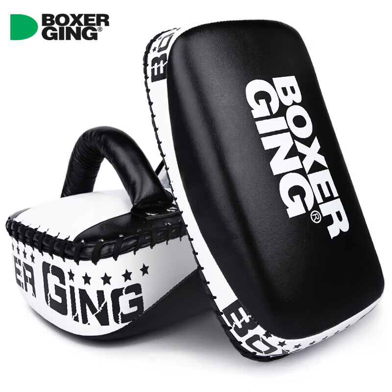 Jingpai Professional Boxing Foot Target, Sanda Fighting Training, Muay Thai Leg Kicking Target, Taekwondo Blocking Board, Punching Target, Curved Large Black