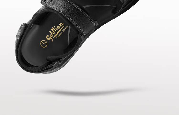 Goldlion Men's Sandals, Lightweight And Soft Casual Shoes, Comfortable And Durable Beach Shoes G596320255TRF Charcoal Gray Size 39 5