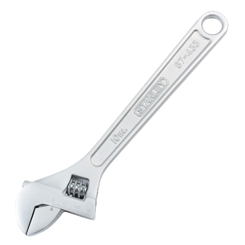 STANLEY 10-Inch Adjustable Wrench with Polished Handle, Multi-Functional Automotive Repair Tool 87-433-1-23