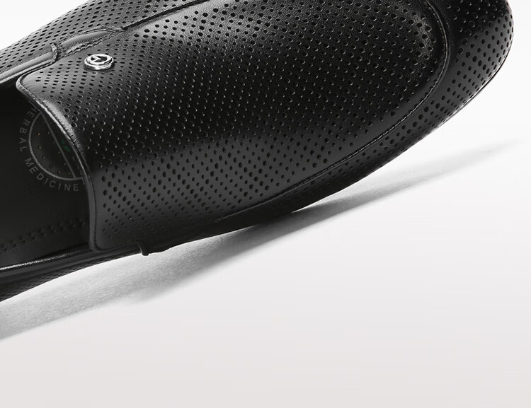 Goldlion Men's Loafers, Perforated Breathable Sandals, Business Casual Shoes G580420170AAD Black Size 41 6