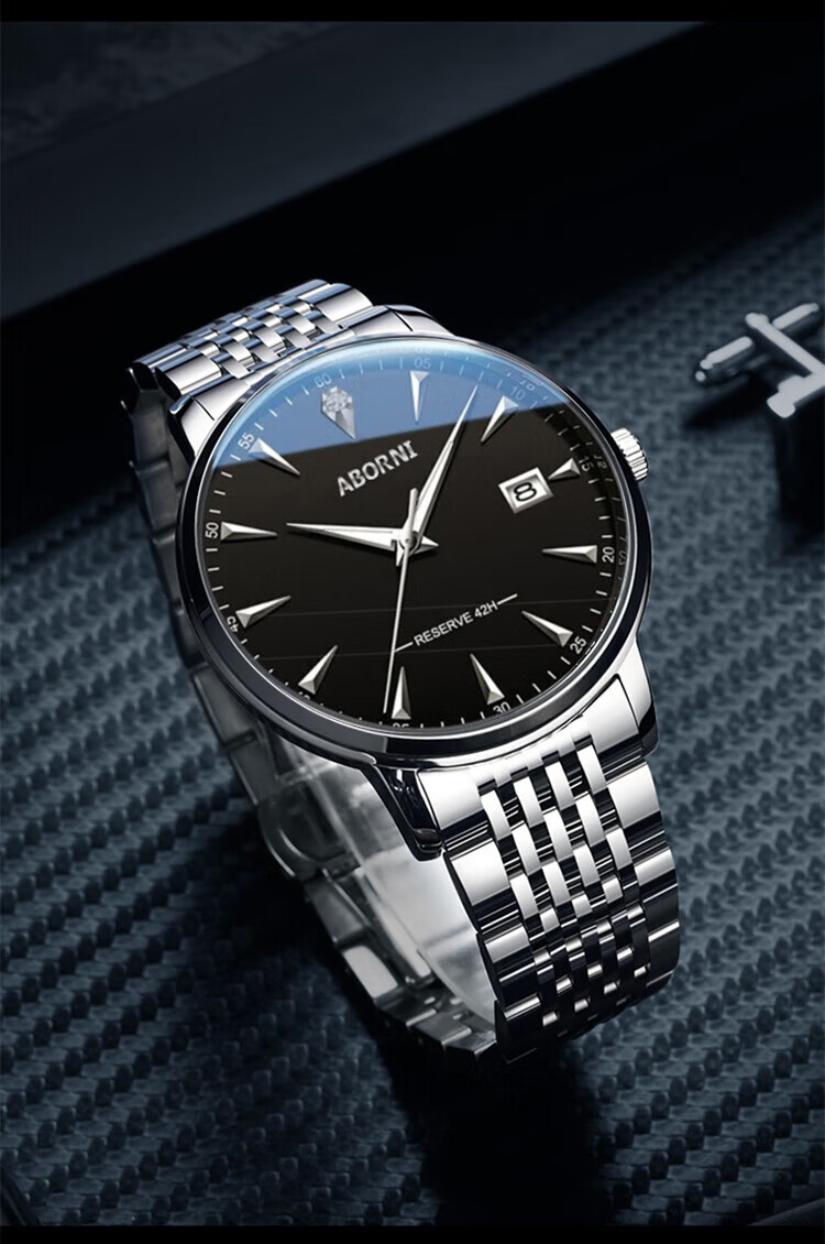 ABORNI Quartz Watch for Men, Mechanical Feel, Business Casual, Fashionable Chinese Watch, New Year's Gift for Boyfriend Or Husband 7