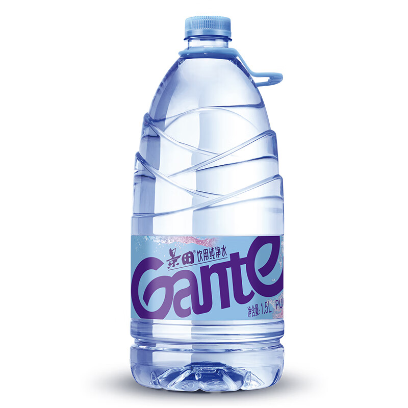 景田 饮用纯净水 1.5L*12瓶 箱装塑膜装混发 会议办公用水 家庭饮用水