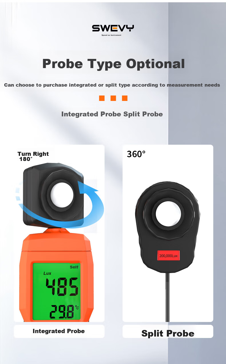 Suwei Illuminance Meter, Light Meter, Illuminometer, Brightness And Illuminance Tester, Light Meter SW6013 7