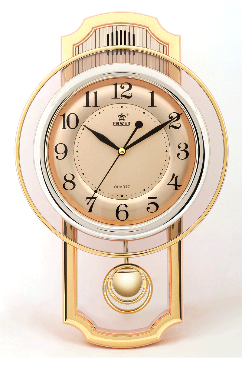 POWER Bawang Living Room Clock Hourly Music Chime Wall Clock Luxury Quartz Clock 43cm 6773ARMKS 21