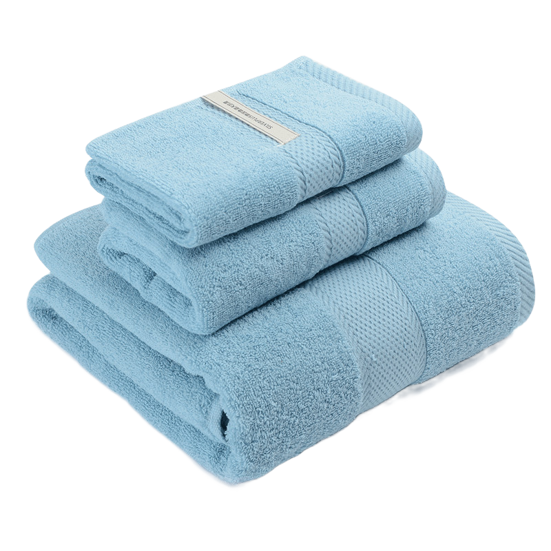 Grace Antibacterial Pure Cotton Towel And Bath Towel Set for Men And Women, 3-Piece Set, Absorbent Comfortable Kit, Green Sports