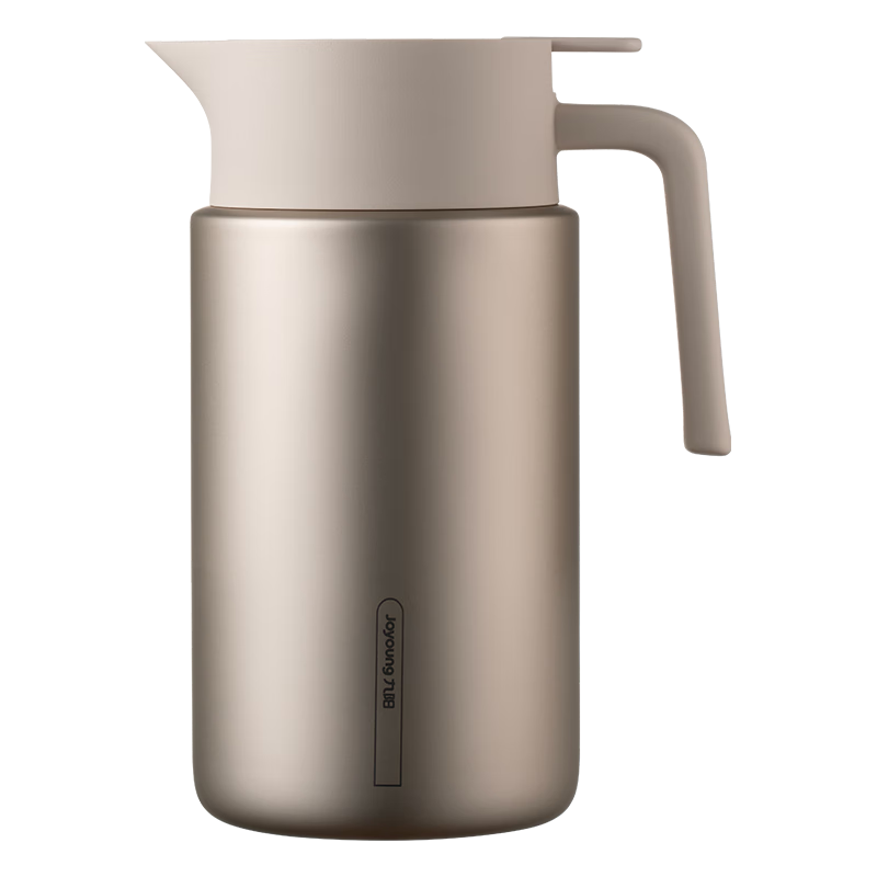 Joyoung Insulated Bottle with Smart Temperature Display, Large Capacity Water Jug for Home Use, 316L Stainless Steel Outdoor Thermos WR912 White 2L