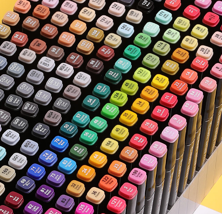 马利(maries)80色马克笔套装 双头记号水彩笔酒精绘画设计油性笔