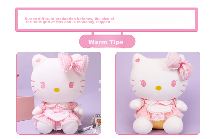 Hello Kitty Sanrio Plush Toy Doll Stuffed Animal Pillow Decoration Birthday Gift for Girls, Cat Cat Figurine 5
