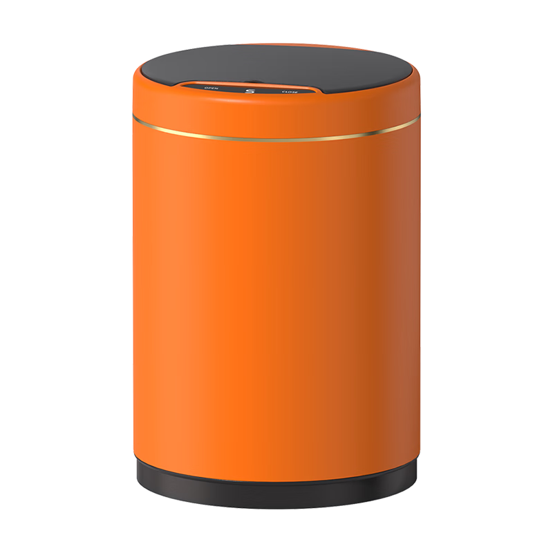 BOBO Stainless Steel Smart Sensor Trash Can, 9L Orange, Gold Electric, for Home Kitchen Living Room Bedroom, with Lid, Large Size, 8826