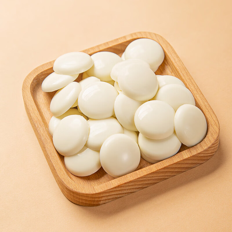 古缇思纯可可脂白巧克力币 1000g 烘焙原料 可DIY手工蛋糕 烘焙散装用品