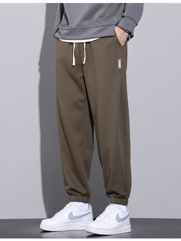I'M DAVID Men's Casual Loose Fit Sports Pants Korean Style Heavyweight Fashion Jogger Pants Simple Versatile Trousers for Men 11