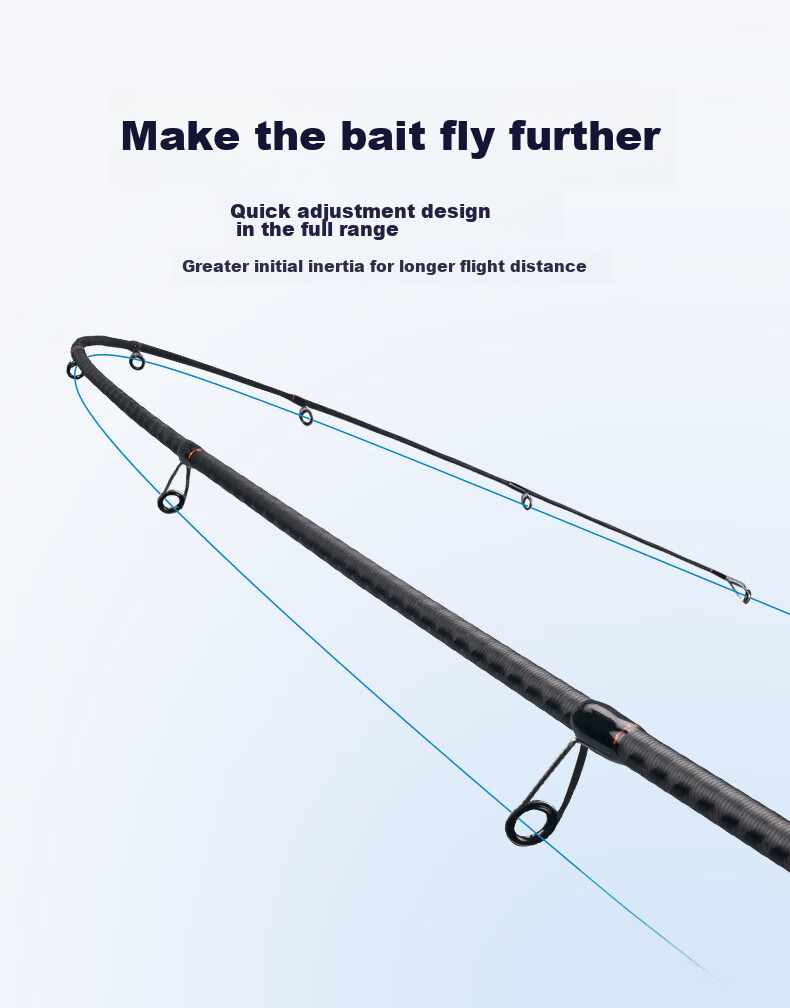 Guowangluya Lure Rod Long Casting Big Guide Ring Lure Rod Single Rod Long Size Big Fish Rod for Topmouth Culter And Sea Bream 2.28MC 10