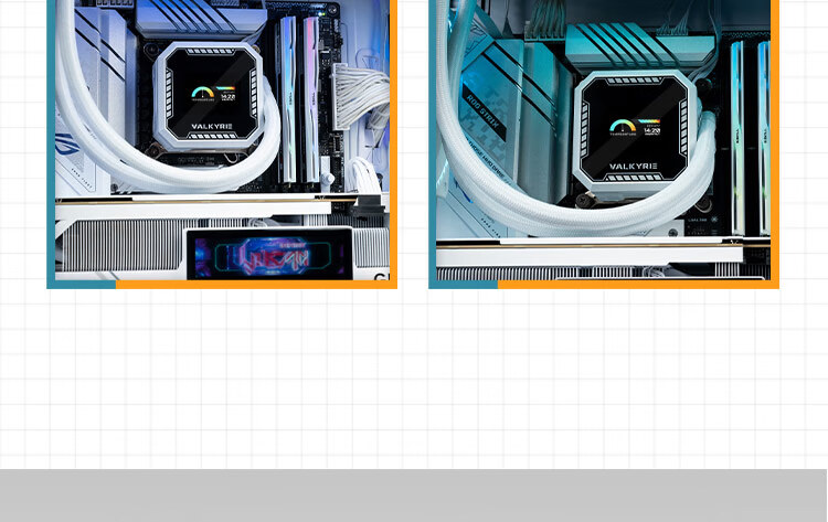 VALKYRIE B360W VK All-in-One CPU Liquid Cooler 2-Inch IPS LCD Screen Multi-Platform Support ARGB Lighting One-Cable Connection 20