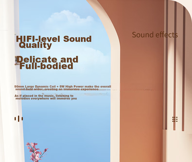 HP S07 Bluetooth Speaker, Desktop Laptop Mobile Phone Speaker, Portable Outdoor Mini Wireless Connected Speaker, Milk Tea Color 4