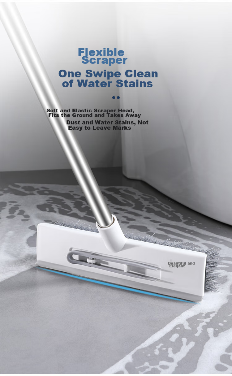 MARYYA Hard Floor Brush with Long Handle, Dual-Use Hanging Water Board Brush for Bathroom Toilet Cleaning, Specialized Cleaning Tool 2