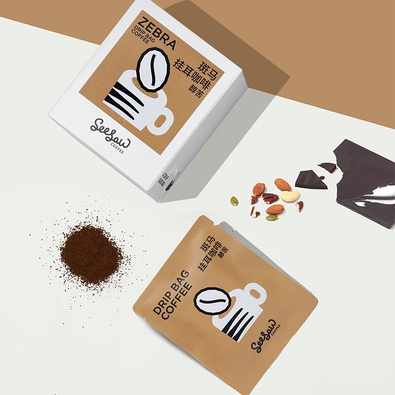 Seesaw 斑马挂耳咖啡10g*10包 拼配风味现磨手冲咖啡粉包