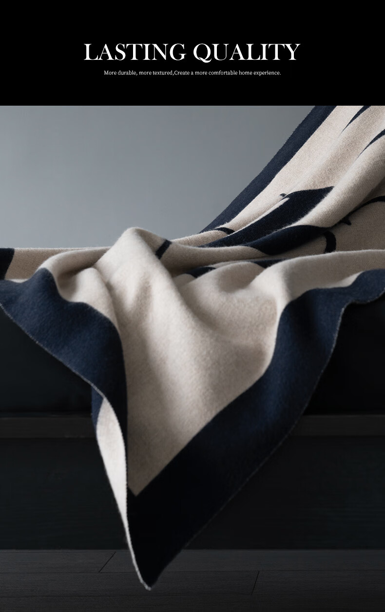 SIDANDA French Light Luxury Wool And Cashmere Blanket, Thickened Warm Autumn And Winter Sofa Cover, Nap Throw, 130*200cm 12