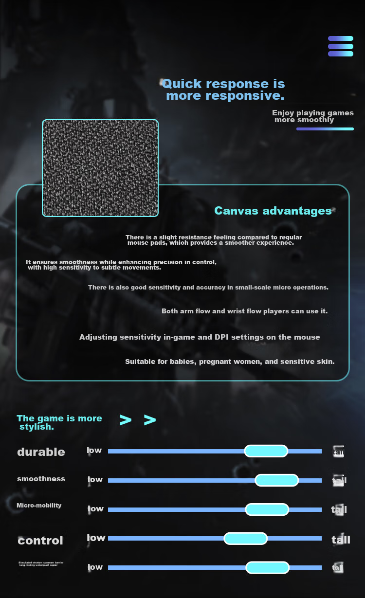 AOC Professional Gaming Mouse Pad, Large And Medium Size, 450*400*4mm, Thickened with Locked Edges, High-Density Fiber, for Keyboard And Computer Desk, G20L/93 Black 5