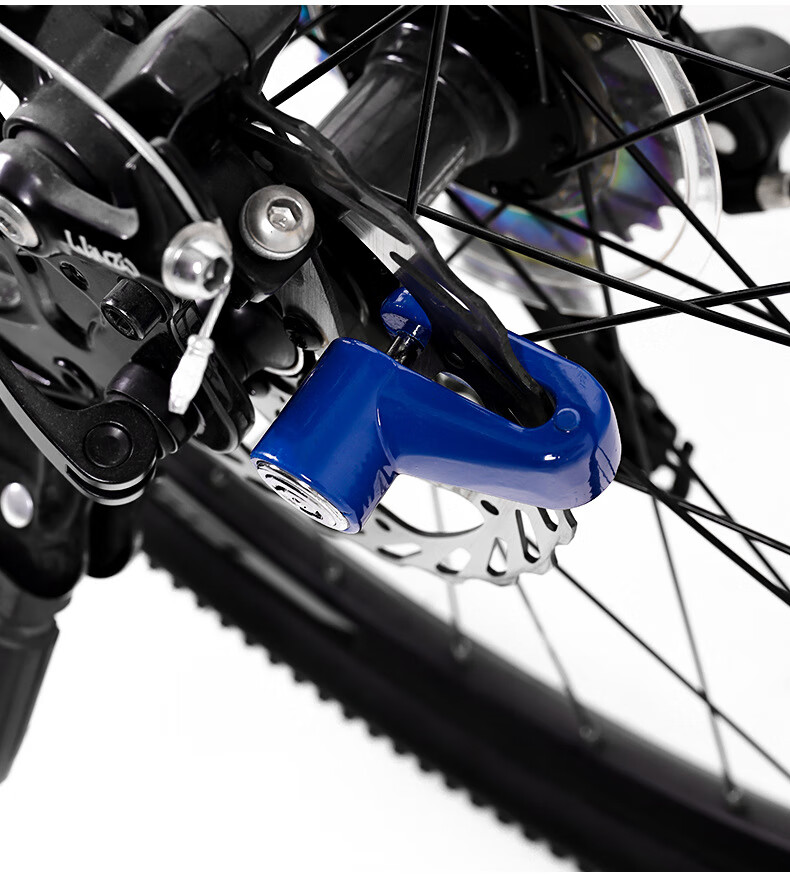 BIKEBROS Mountain Bike Lock, Electric Bicycle Lock, Motorcycle Disc Brake Lock, Anti-Theft Bicycle Lock with Lock Rack, Black 12