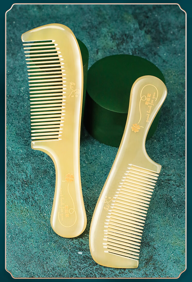 Yumeiren Comb, White Buffalo Horn Comb, Thickened And Enlarged, Women's Massage Comb, Wedding Gift, Birthday Present for Girlfriend 17