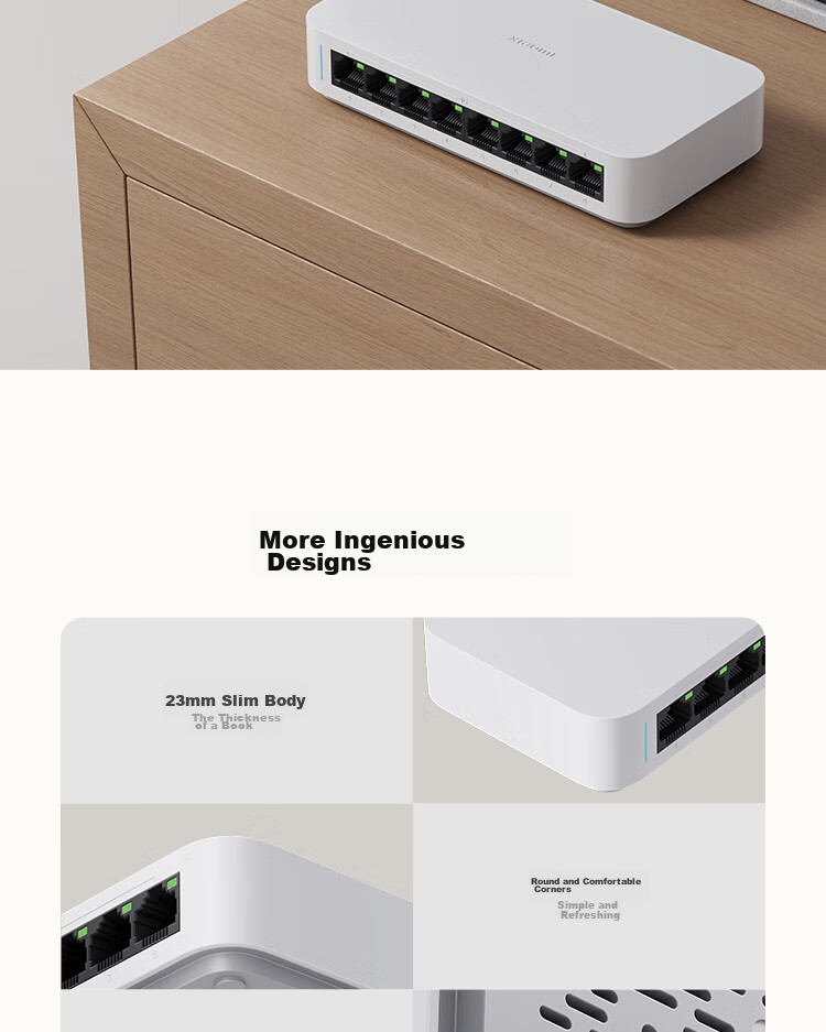 MI 2.5G Switch, 2.5G Electrical Ports *4 + 10G Optical Ports *2, Enterprise-Grade Gigabit Switch, Monitoring Network Cable Splitter, Flow Distributor 13