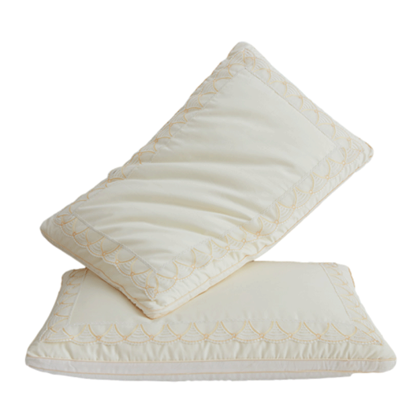 LUOLAI Home Textiles Silk Pillow, 80-Count Pure Cotton Satin Silk Pillow, Adult Single Pillow, Approximately 45*71cm