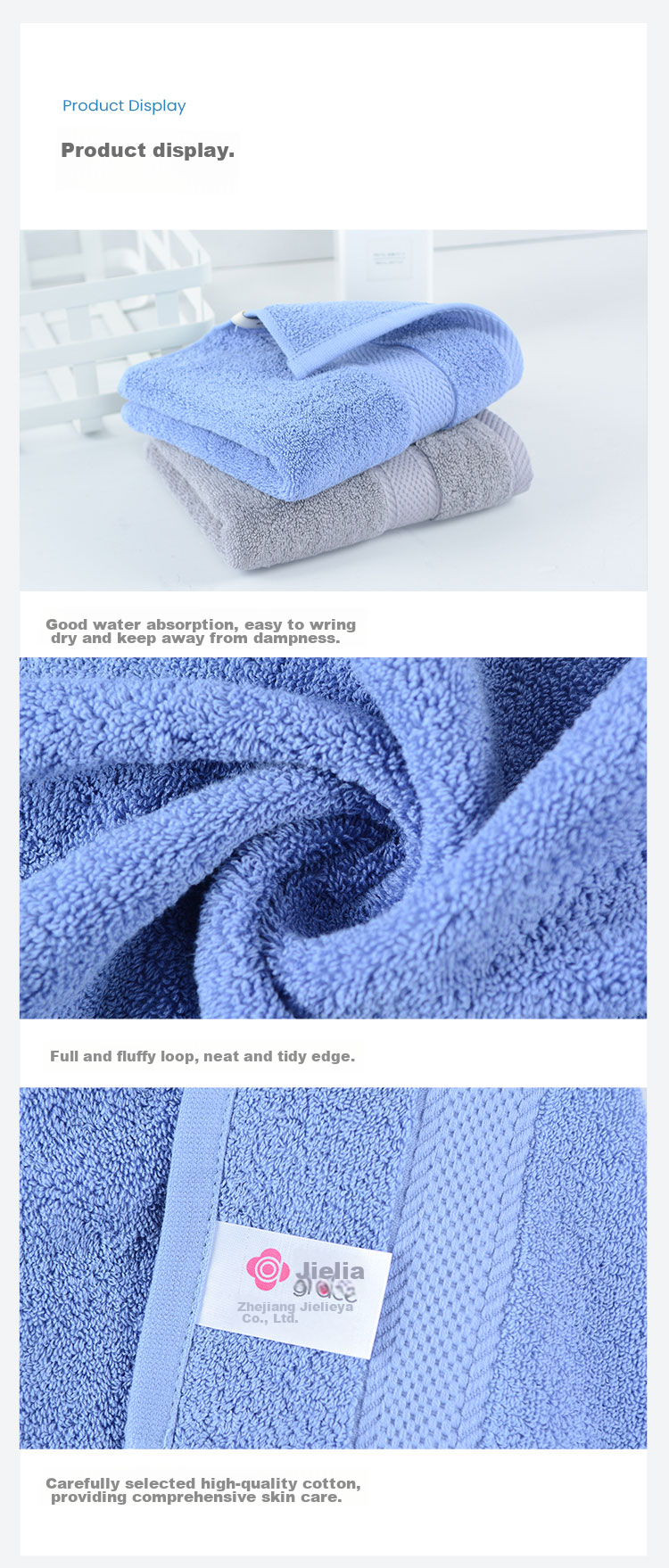 Grace Antibacterial Towel And Bath Gift Set, Pure Cotton Towels And Bath Towels, Six-Piece Set for Men And Women, Sports Set with 2 Bath Towels And 4 Towels 6