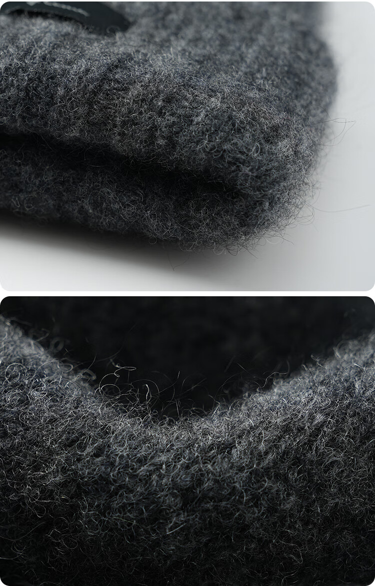 JIUMU Cashmere Warm Knit Hat, Autumn And Winter Woolen Hat, Cold Cap, Winter Cap, Outdoor Ear Protection Hat, Cold-Resistant Cap for Men in Winter Seaso 10