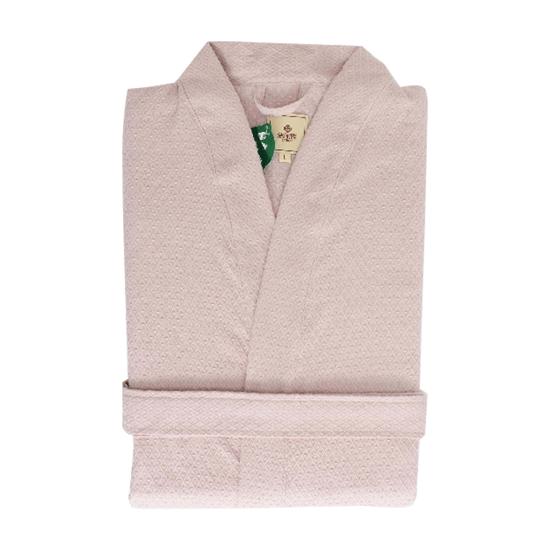Grace Antibacterial And Anti-Mite Home Bathrobe for Men And Women, Pure Cotton Waffle Pattern Sleepwear, Five-Star Hotel Comfortable Absorbent Couple's Bathrobe