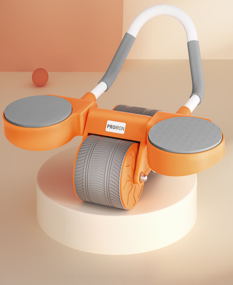 PROIRON Automatic Rebound Ab Wheel with Elbow Support, Dual Wheel Ab Roller, Plank Support Abdominal Muscle Wheel, Vibrant Orange 2