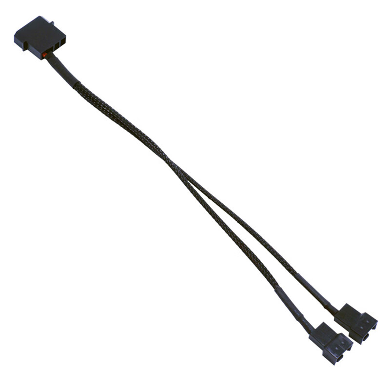 LinkStone Case Fan Power Cable, D-Type Large 4-Pin to Small 4-Pin, Desktop Computer Fan Adapter Cable, IDE Large 4-Pin to Small 3-Pin Cooling Fan Extension Cord, 27cm 5