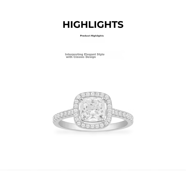 APM Monaco Diamond Sugar Cube Ring, Luxurious High-End Couple Rings, Birthday Gift for Girlfriend Or Wife 2
