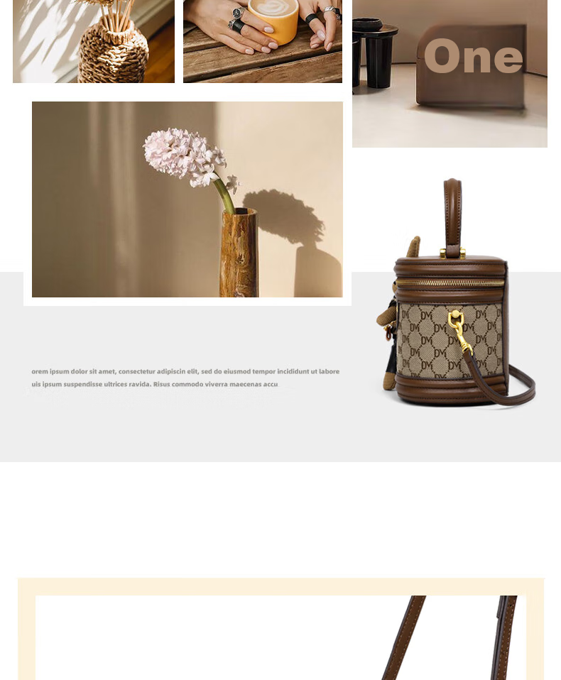 Aiqinghai Handbag, Women's Bucket Bag, Crossbody Shoulder Cylindrical Phone Bag, Niche Birthday Mother's Day Gift, Practical Present for Mom 7