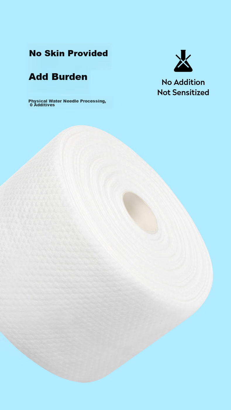 Mianshang Cotton Roll-Type Disposable Facial Cleansing Wipes, Soft Cotton Face Towels, All-Cotton Wet And Dry Dual-Use Face Cleansing Wipes, 3 Rolls 3