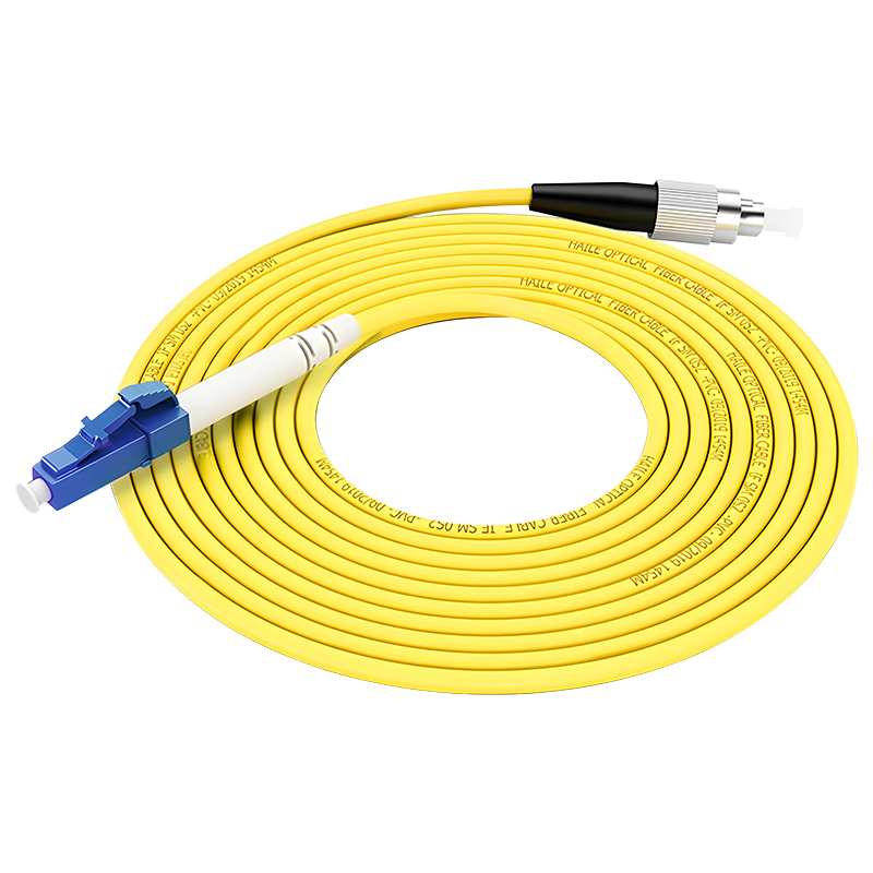 HAILE Telecom Grade Single-mode 10G Fiber Optic Patch Cord Single-core Φ3.0 (LC-FC, 9/125) 10m Fiber Optic Pigtail HJ-1LC-FC-S10