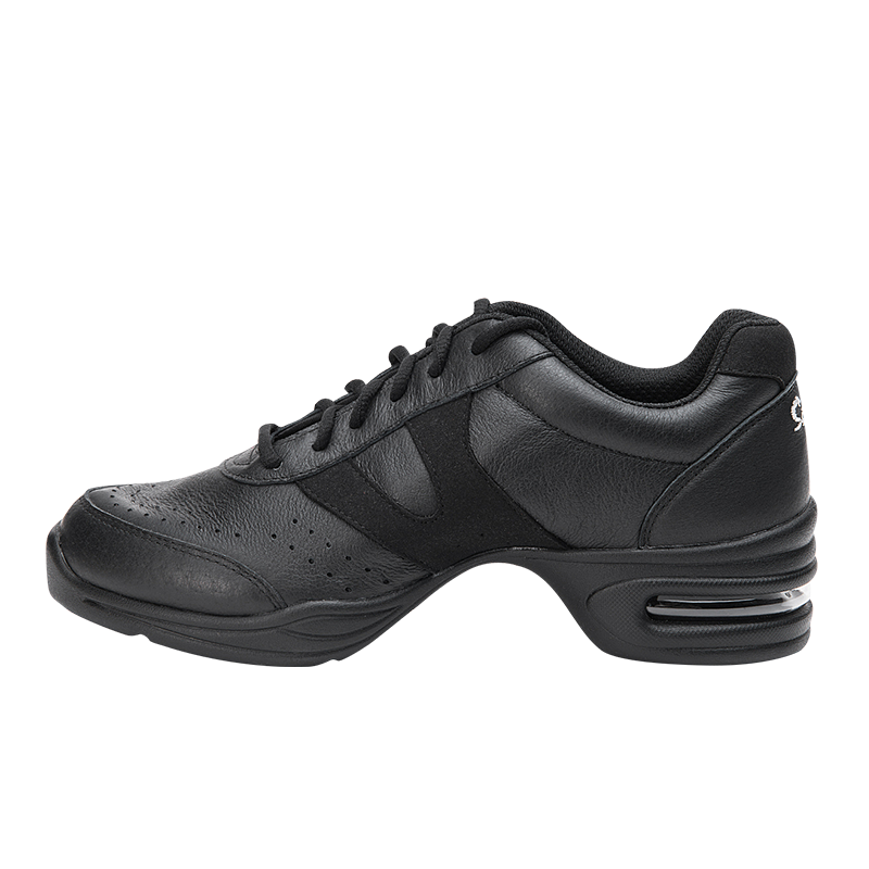 Sansha Modern Dance Shoes for Women, Jazz Dance Soft-Soled Breathable Leather Square Dance Shoes H166LPI Black Size 40
