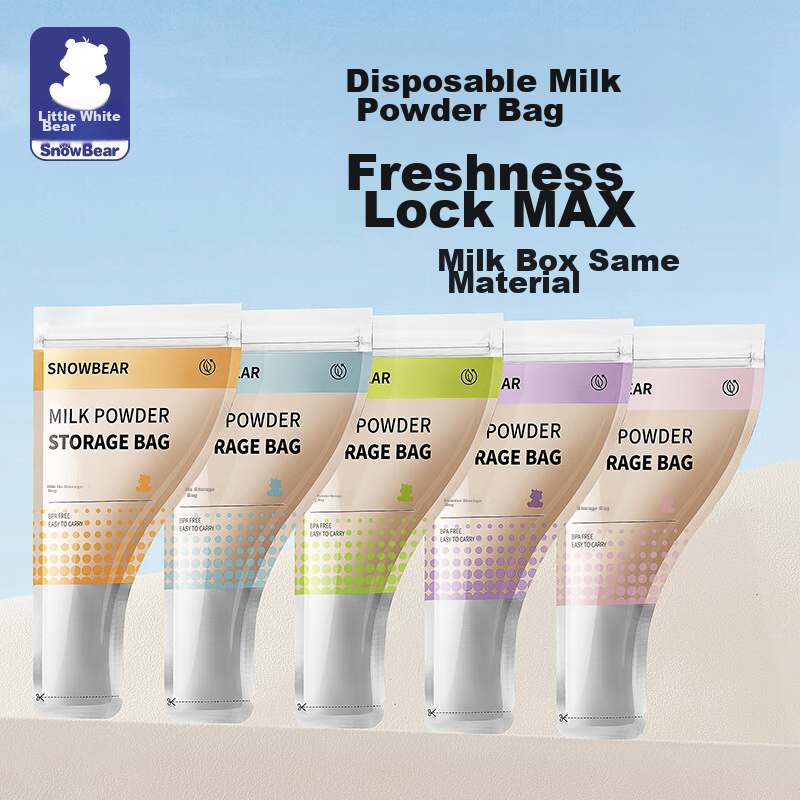SnowBear Portable Disposable Milk Powder Storage Bags, Sealed Milk Powder And Breast Milk Preservation Bags for Outings, 30 Pieces, 08687