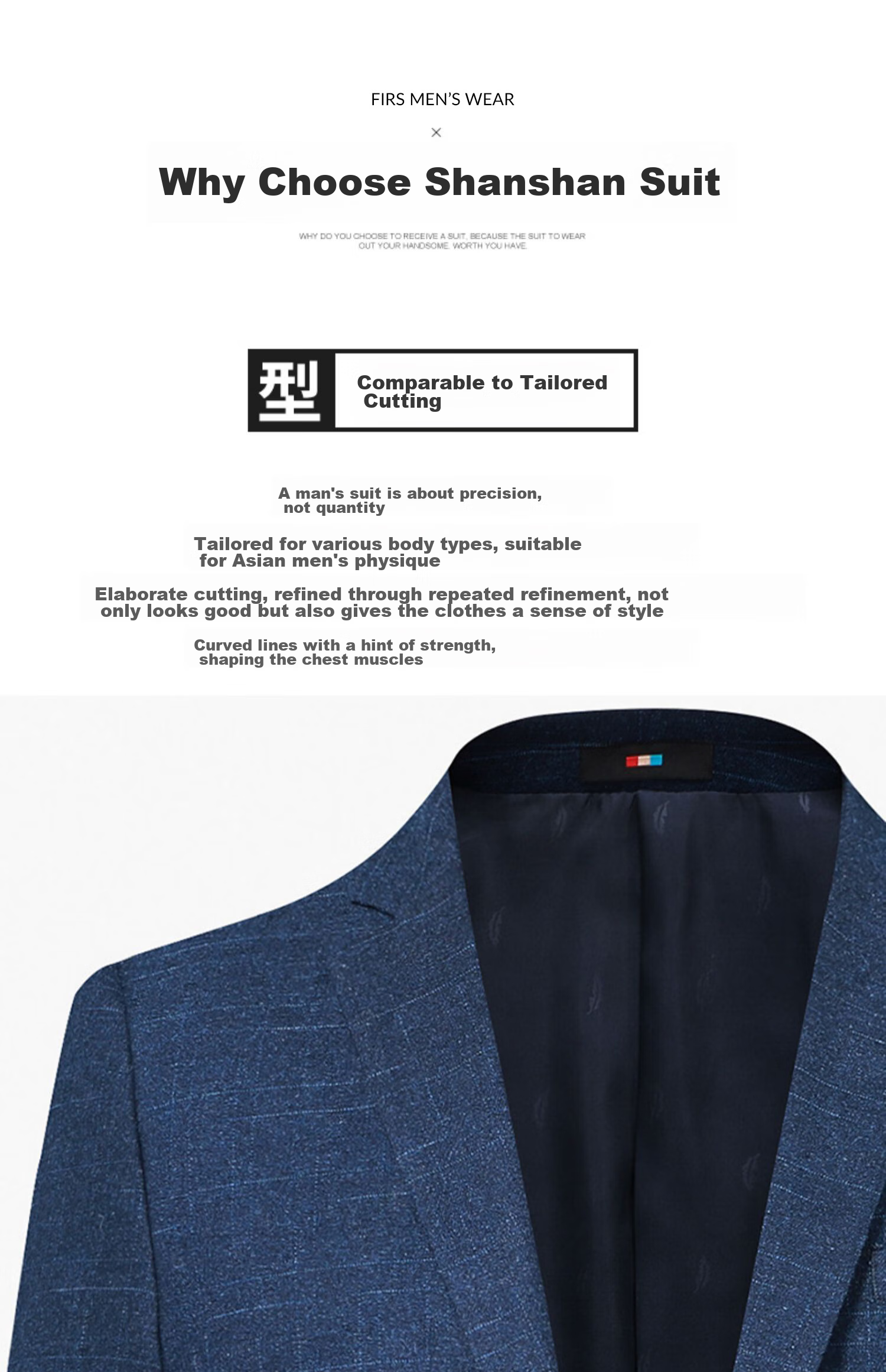 FIRS Men's Suit, Spring And Autumn Style, Business Middle-Aged Blazer, Casual Men's Single Suit Jacket, Formal Professional Wear Top, Suit 9836 Dark Blue 170 4